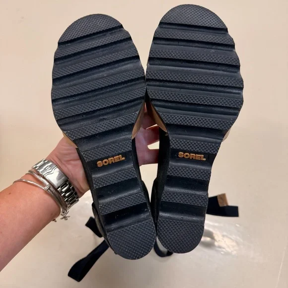 Sorel Joanie Wrap Wedge Leather Sandals - Picture 11 of 16
